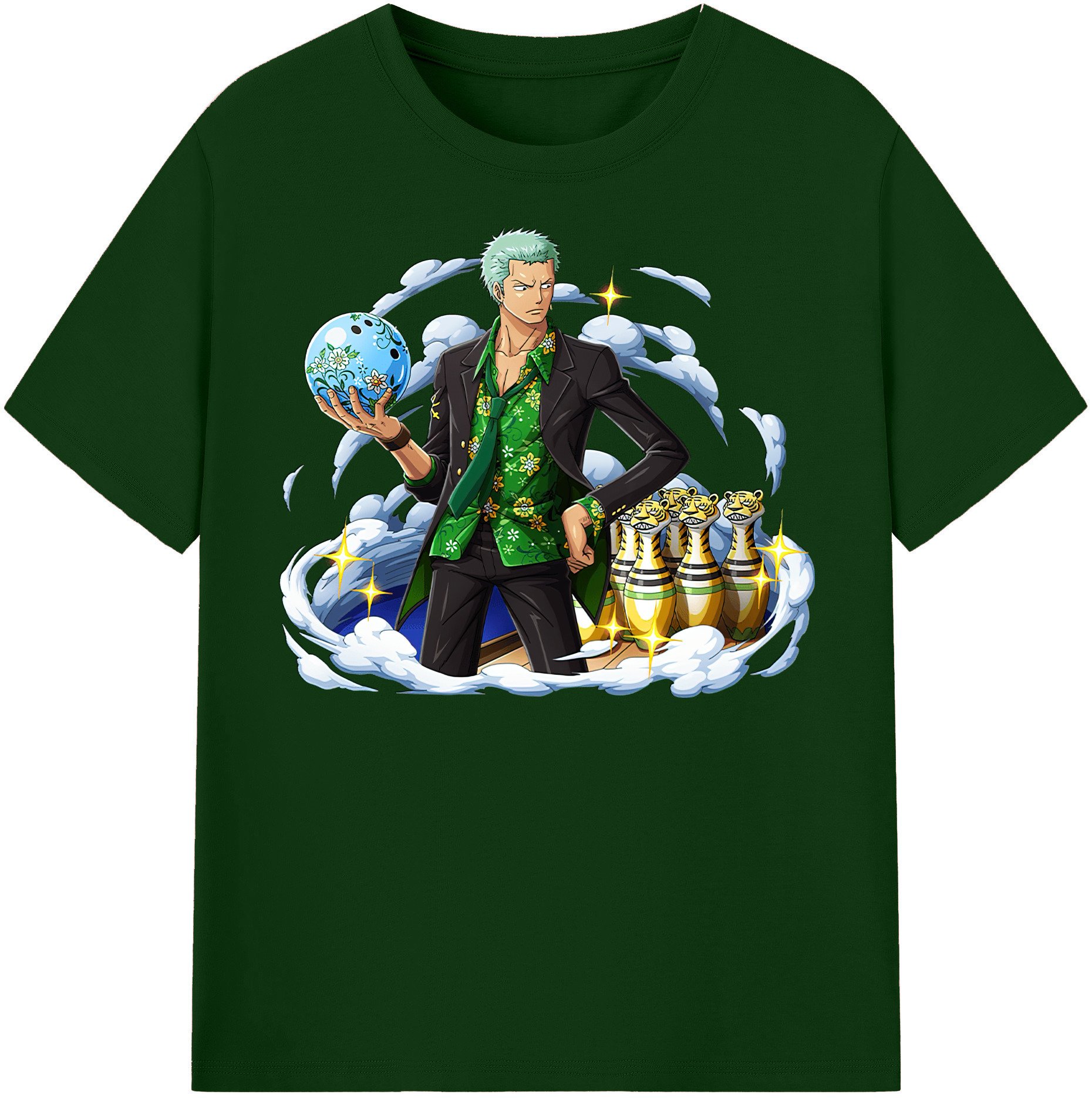 ワンピース ロロノア・ゾロ ONE PIECE Roronoa Zoro 綿100％半袖Tシャツ（フロントプリント）